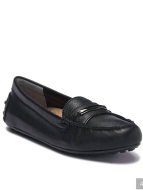 Vionic Honor Ashby Black Leather Arch Support Slip-On Driving Shoes Size 7